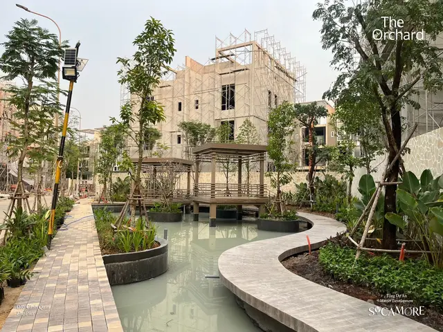 Đảo cảnh quan The Pier, ảnh tiến độ