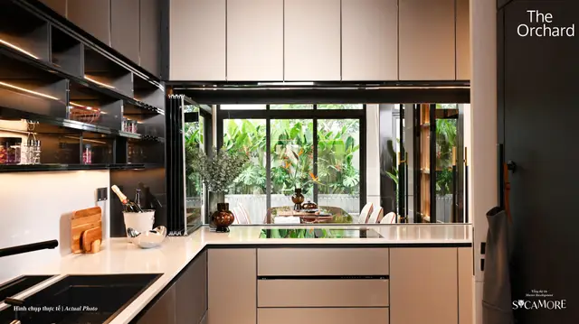 Bếp nhà mẫu biệt thự đơn lập
